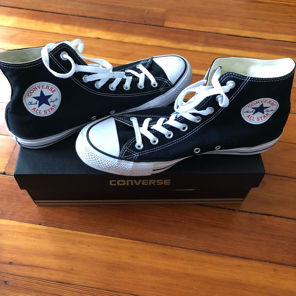 B&W CONVERSE ALL STAR CHUCK TAYLOR HIGH TOP SHOES
